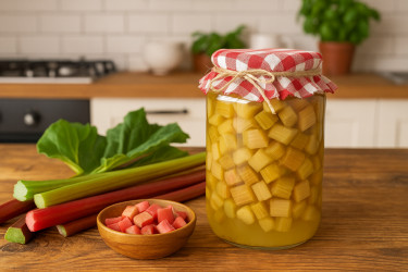 Recept na zaváranie: Rebarborový kompót – sladká odmena zo záhrady
