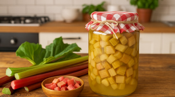 Recept na zaváranie: Rebarborový kompót – sladká odmena zo záhrady