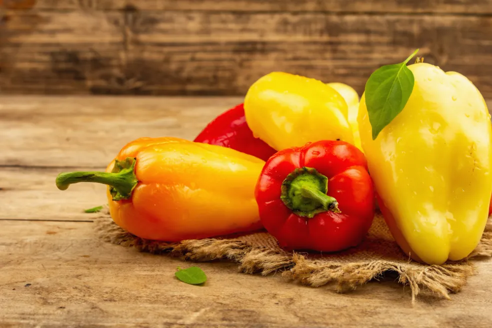 čerstvé paradajky a papriky do gulášu