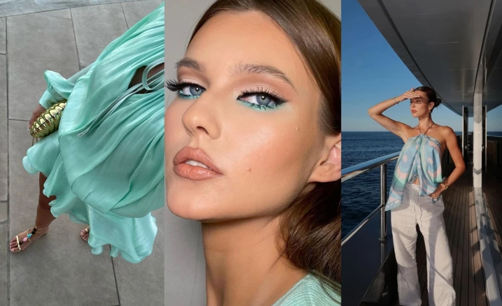 Tiffany Blue módny trend leta 2026.